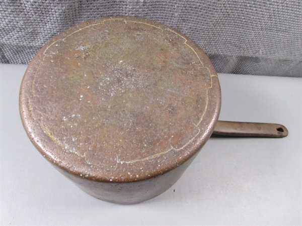 Copper Pot with Long Handled Scoop