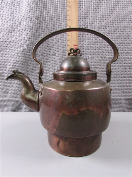 Copper Teapots and Mug