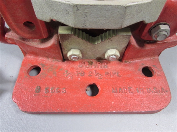 Sears Bench Yoke Pipe Vise and C Clamps