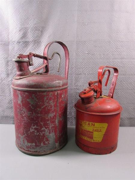 Vintage Metal Gas Cans