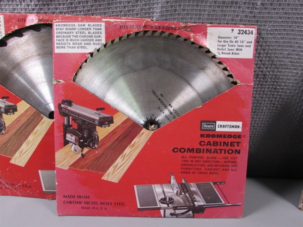 Craftsman 10 Blades and Sanding Wheel