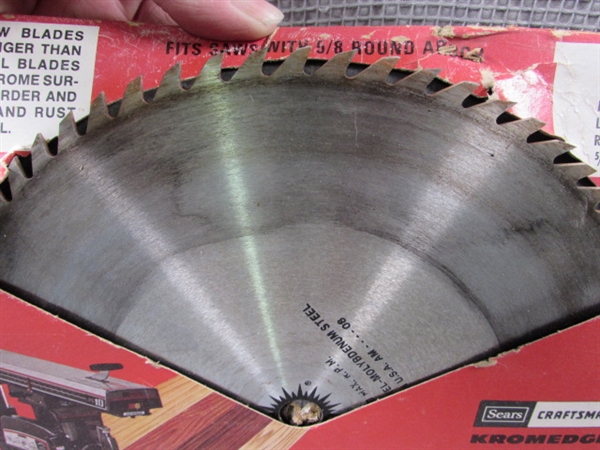 Craftsman 10 Blades and Sanding Wheel