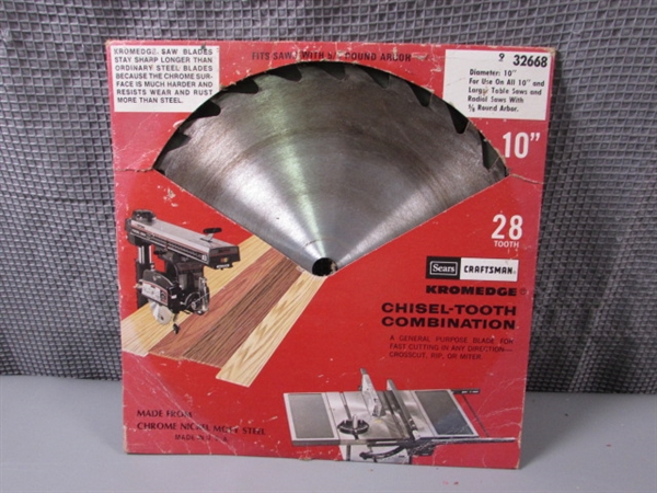 Craftsman 10 Blades and Sanding Wheel