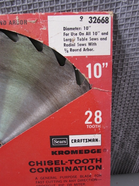 Craftsman 10 Blades and Sanding Wheel