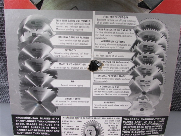 Craftsman 10 Blades and Sanding Wheel