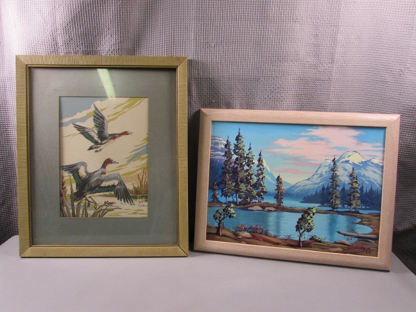 Original Oil Painting & Vintage Bird Picture