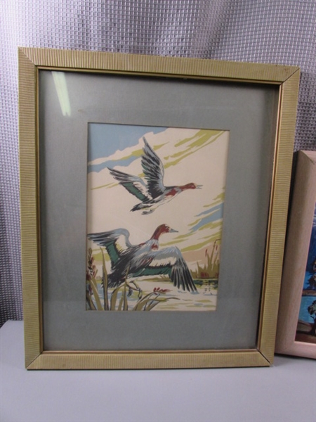 Original Oil Painting & Vintage Bird Picture