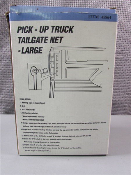 Pick Up Truck Tailgate Net- Large