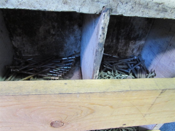 Wooden Organizer w/Nails