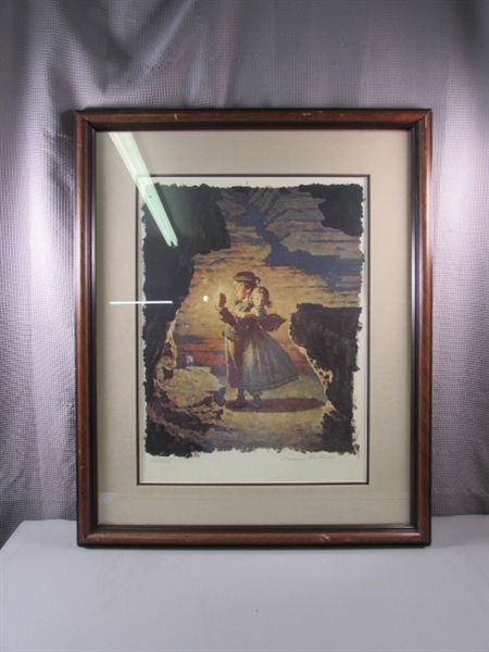 Norman Rockwell Signed Limited Edition Original Lithograph Grotto (Tom Sawyer Suite)