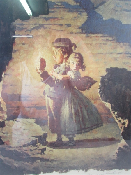 Norman Rockwell Signed Limited Edition Original Lithograph Grotto (Tom Sawyer Suite)