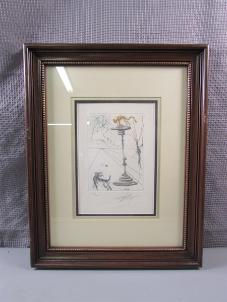 Salvador Dali Signed, Numbered, and Framed Original Etching Shakespeare Suite w/COA