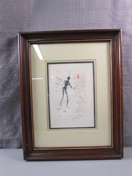 Salvador Dali Signed, Numbered, and Framed Original Etching Shakespeare Suite w/COA