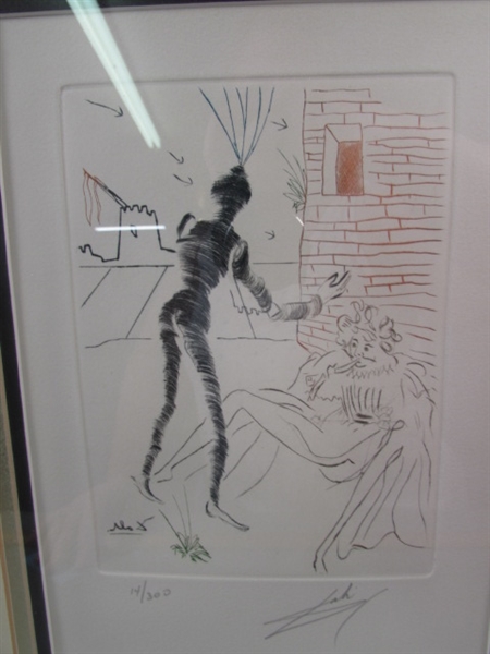 Salvador Dali Signed, Numbered, and Framed Original Etching Shakespeare Suite w/COA