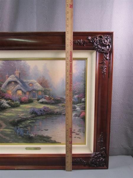 Thomas Kinkade Everett's Cottage Framed Canvas Print