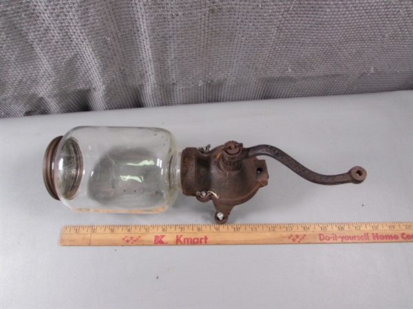 Antique Arcade Wall Mount Coffee Grinder