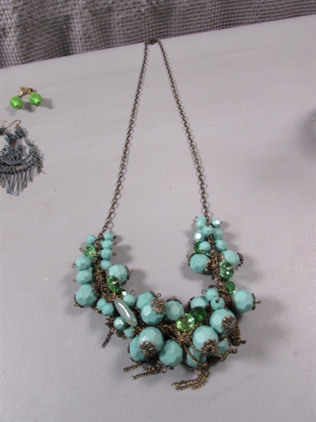 Fashion Jewelry- Blues & Greens and An Arrowhead Necklace