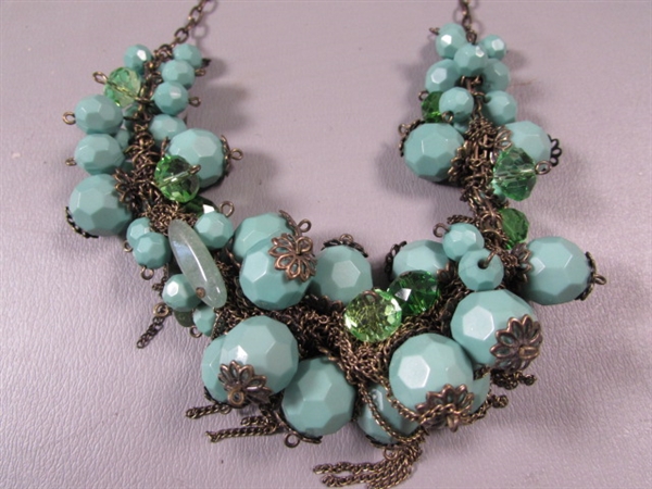 Fashion Jewelry- Blues & Greens and An Arrowhead Necklace