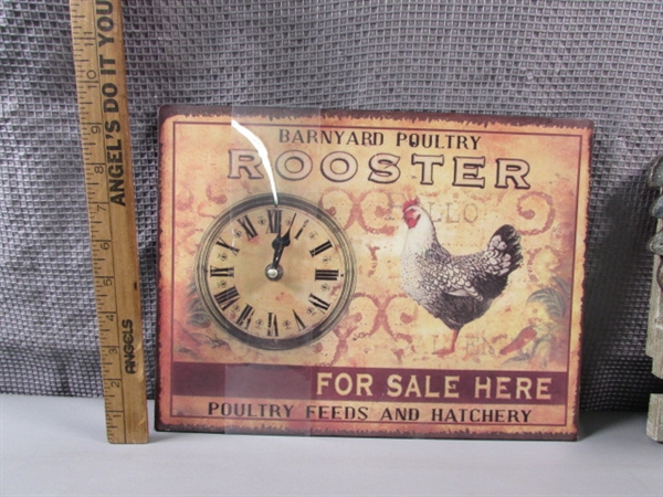 Chicken and Rooster: Clock, Shelf, Decor, etc.