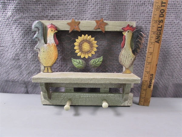 Chicken and Rooster: Clock, Shelf, Decor, etc.