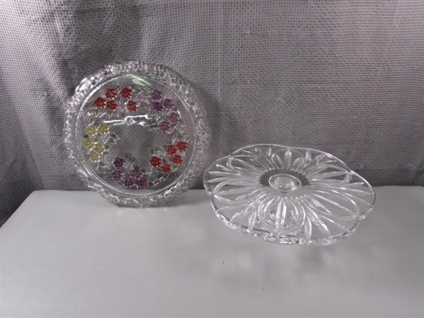 Two Glass Cake Stands