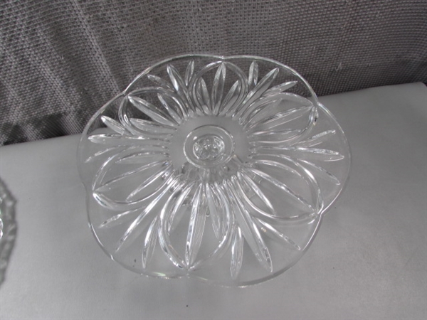 Two Glass Cake Stands