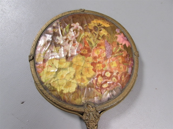 Antique Ladies Mirror, Comb, and Brush Set