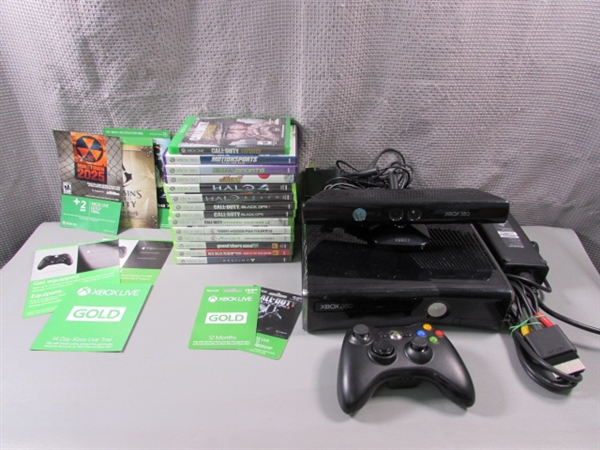 Xbox 360, Games, and Extras- 1 Xbox One Game