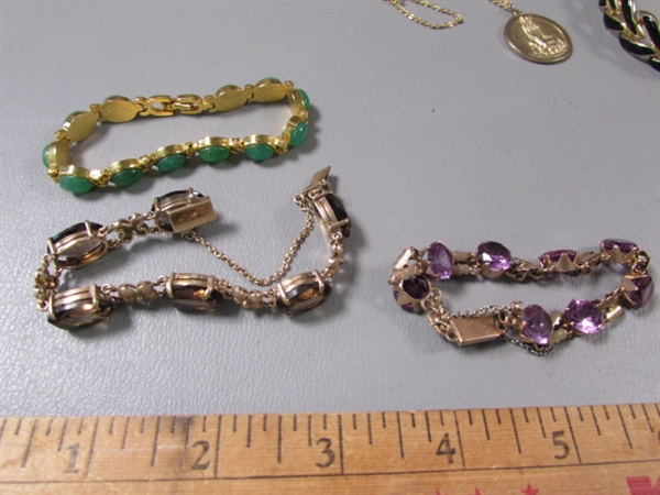 Fashion Jewelry in Gold Tones + Cloisonne