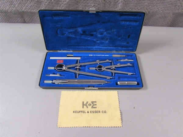 Vintage Keuffel & Esser Co Drafting Set + Slope Analysis Kit.