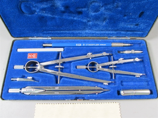 Vintage Keuffel & Esser Co Drafting Set + Slope Analysis Kit.