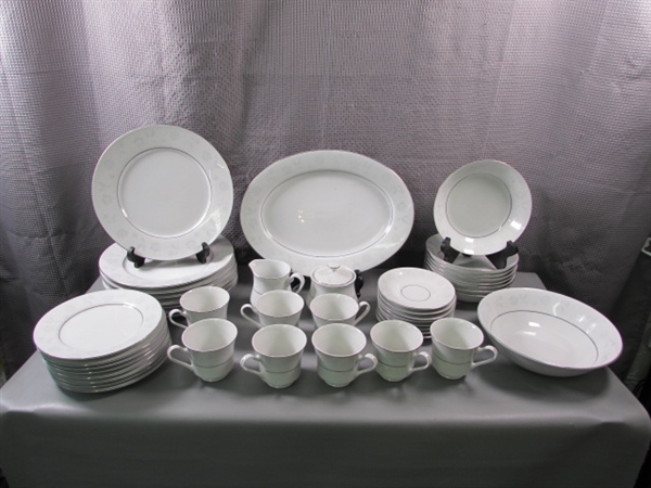 Fine Bone China Dish Set- 45 Pc Set