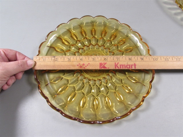 Vintage Amber Glass Dishes