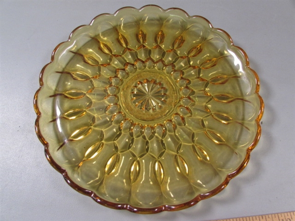 Vintage Amber Glass Dishes