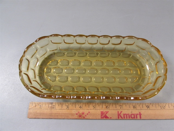 Vintage Amber Glass Dishes