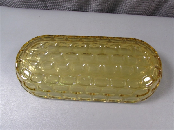 Vintage Amber Glass Dishes