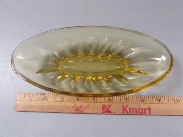 Vintage Amber Glass Dishes