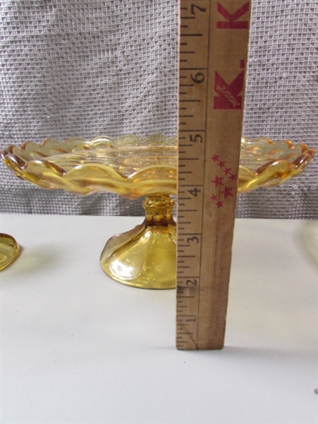 Vintage Amber Glass Dishes