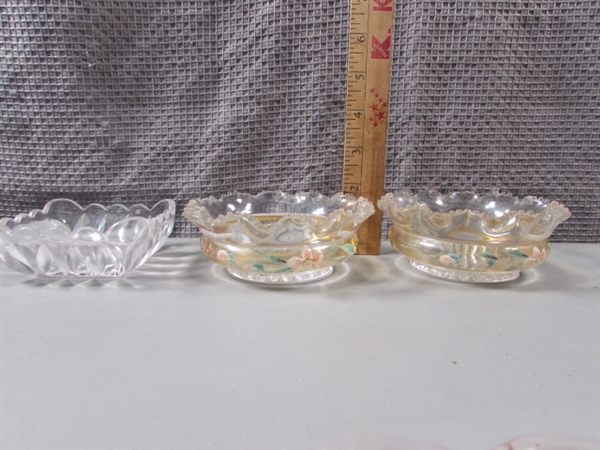 Assorted Glassware and Trinket Dishes