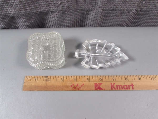 Assorted Glassware and Trinket Dishes