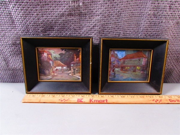 Framed Foil Pictures-2 Signed