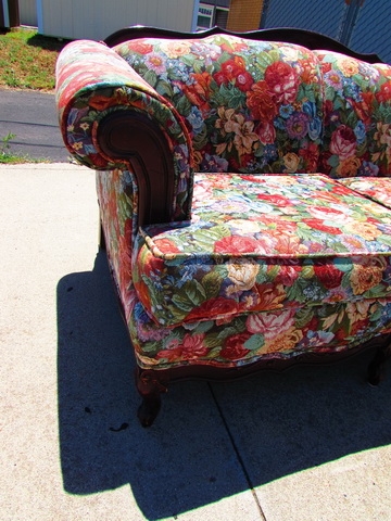 Vintage Floral Sectional Sofa