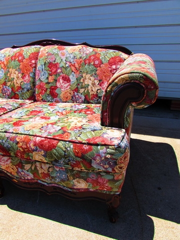 Vintage Floral Sectional Sofa