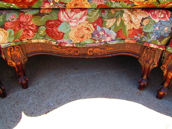 Vintage Floral Sectional Sofa