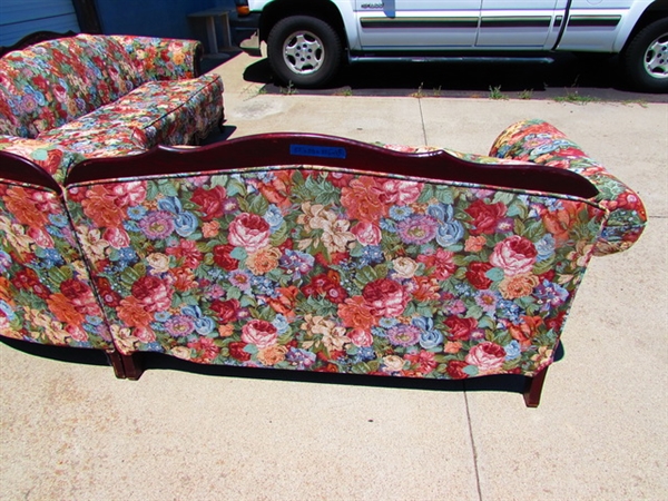 Vintage Floral Sectional Sofa