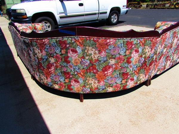 Vintage Floral Sectional Sofa