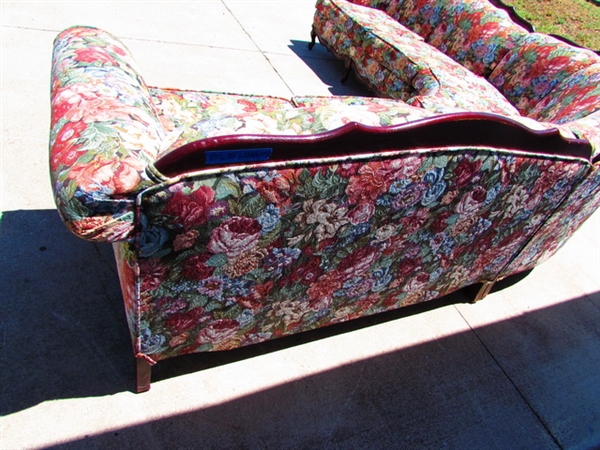 Vintage Floral Sectional Sofa