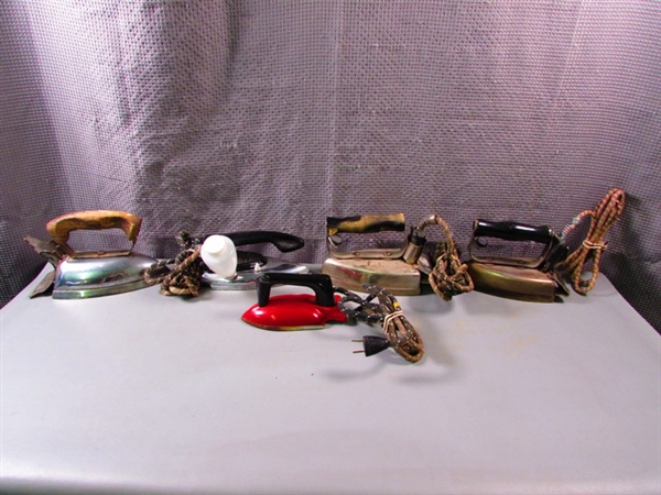 Collection of Vintage Electric Irons