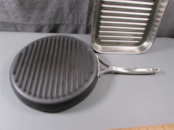 All-Clad Stainless Steel Griddle Pan & Calphalon Non-Stick