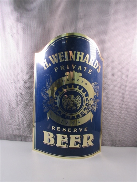 H. Weinhard's Metal Beer Sign.
